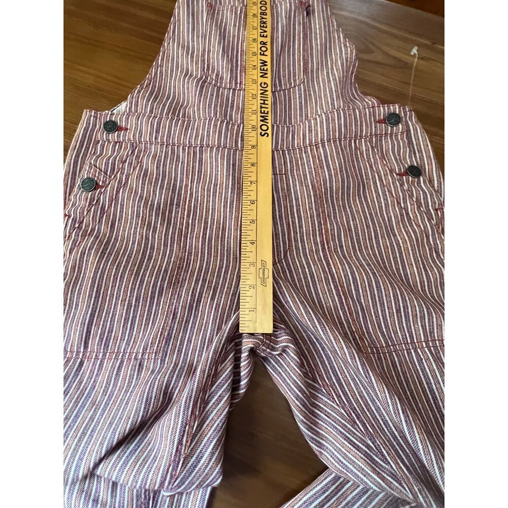 Purcell Workwear Cotton Striped Overalls Red White Utility Size 6 NWOT - Picture 8 of 9
